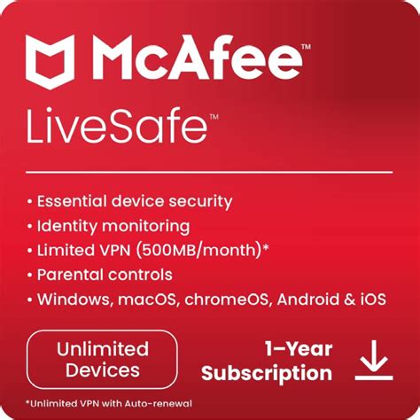 does mcafee livesafe include vpn
